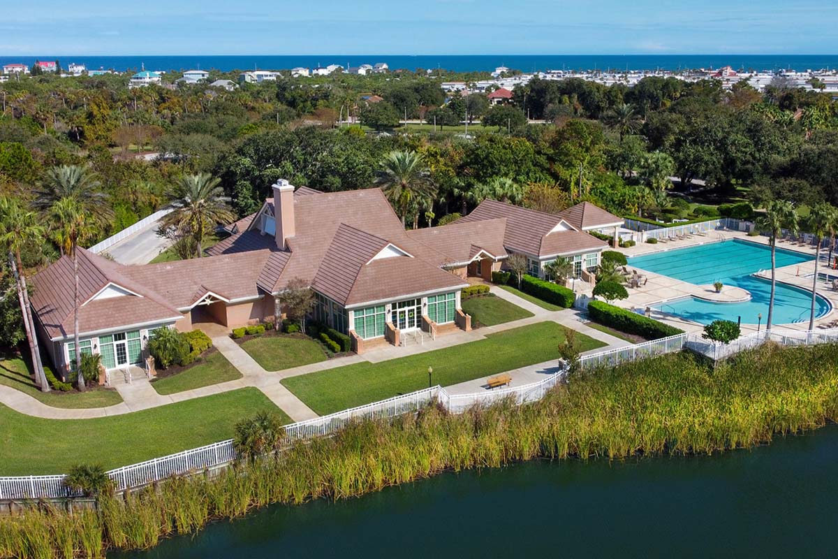 Aerial View of the Palm Coast Plantation clubhouse