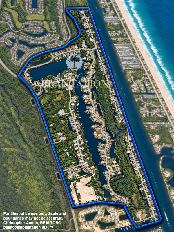 Palm Coast Plantation location map - click to enlarge